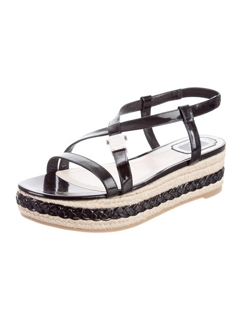 dior espadrille sandals black.